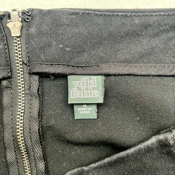 Vintage-style black denim mini skirt - Picture 2 of 2